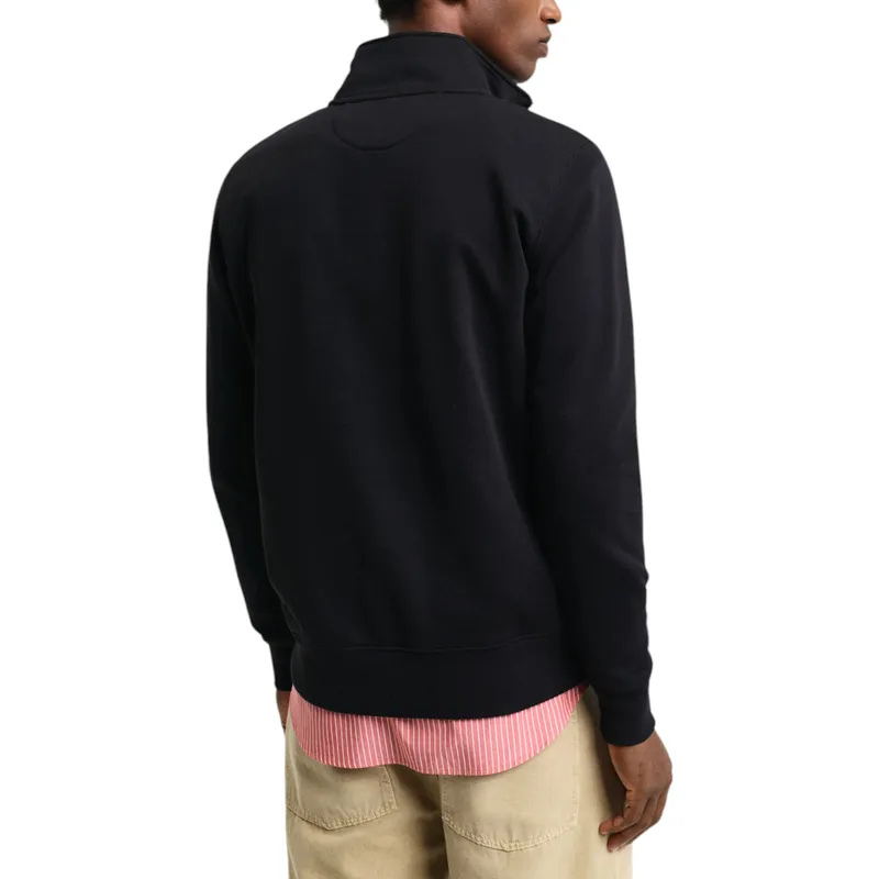 gant mens sweatshirt embroidered shield half zip pullover winter jumper black7