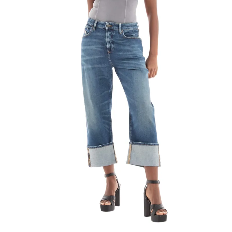 diesel 1999 007l1 womens denim jeans loose fit blue pants7