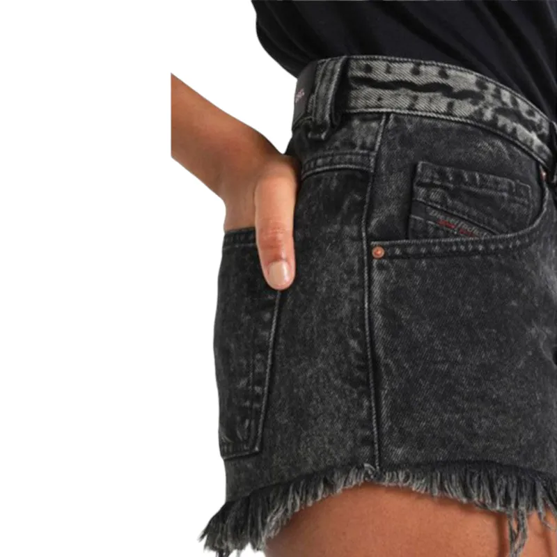 diesel de ginger womens denim shorts charcoal black7