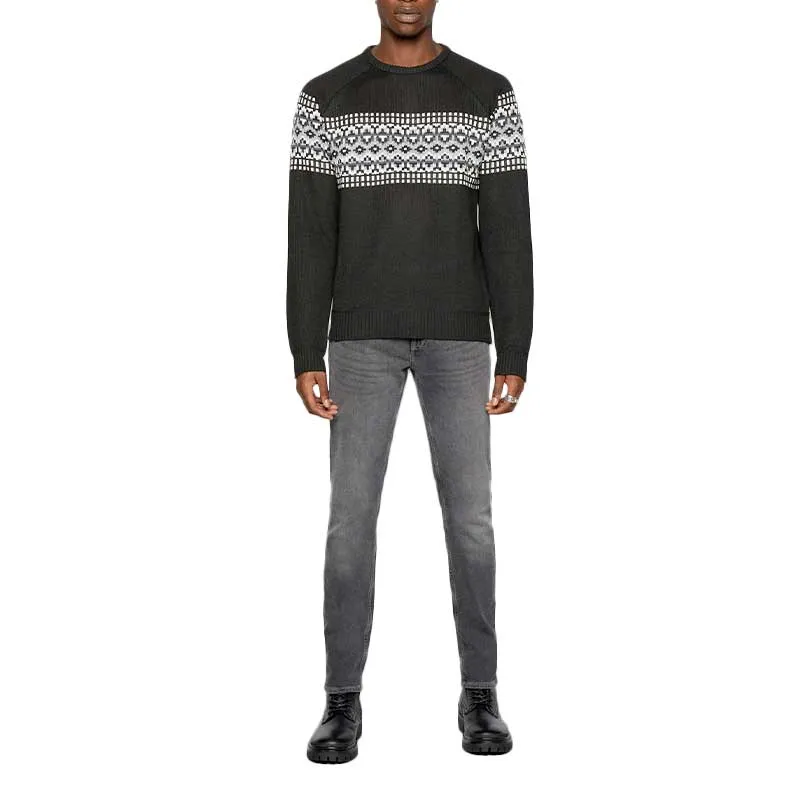 brave soul mens jumper pullover christmas sweaters jet black7