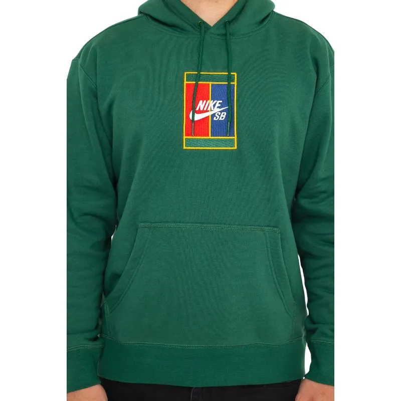 nike mens fleece hoodie green sb court logo7