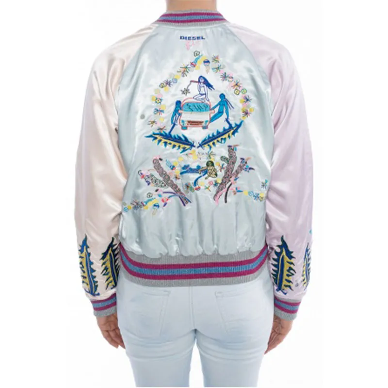 diesel g absol womens bomber jacket pink ladies reversible jacket8