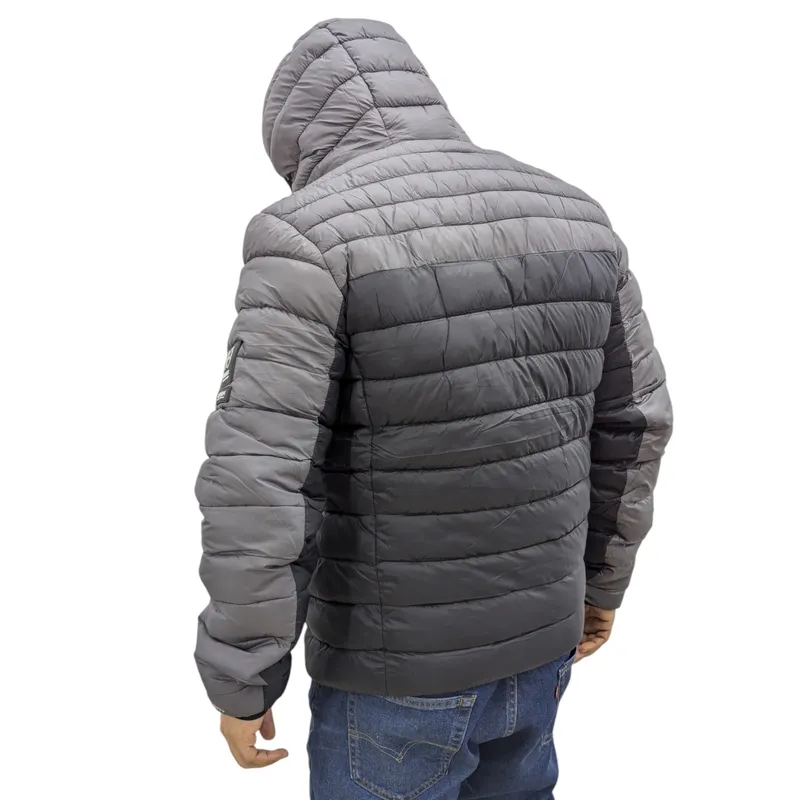 crosshatch mens puffer jacket lightweight winter quilted padded full zip black8