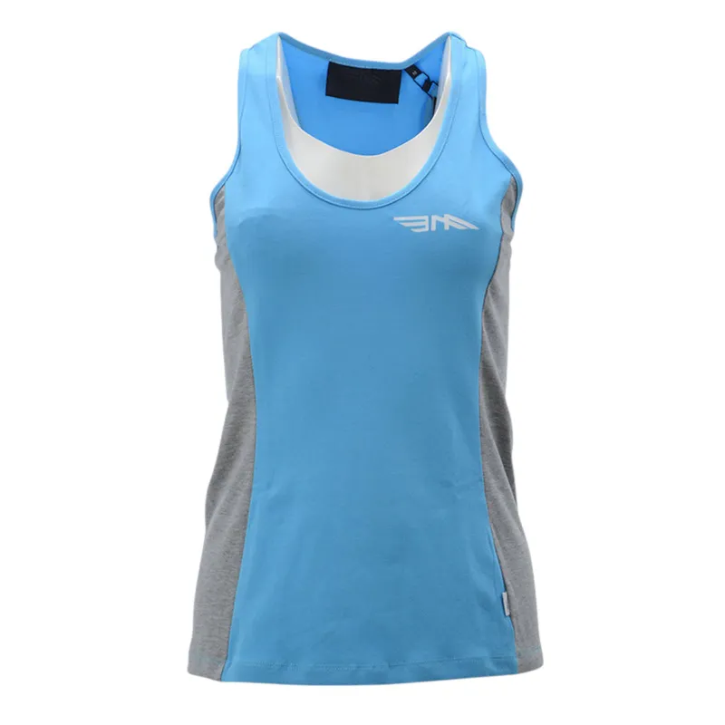womens performance racer back tank tops active vests blue4