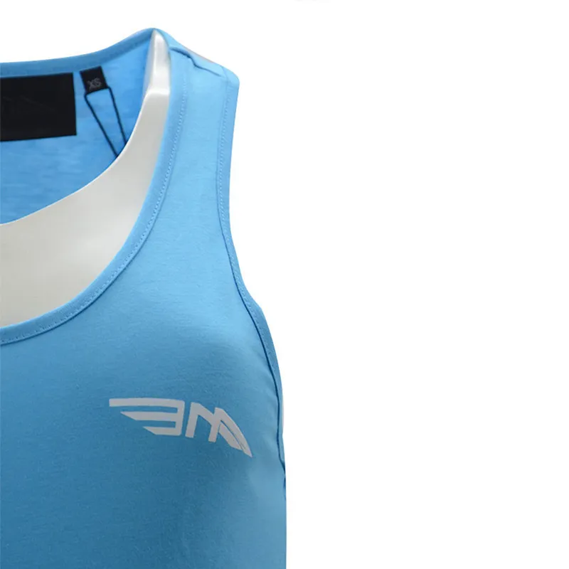women's racer back soft stretch fitted tank top baby blue1